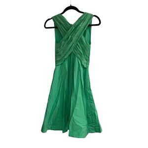 Moschino Cheap & Chic Crossover Wrapped Front Fit & Flare Dress Green